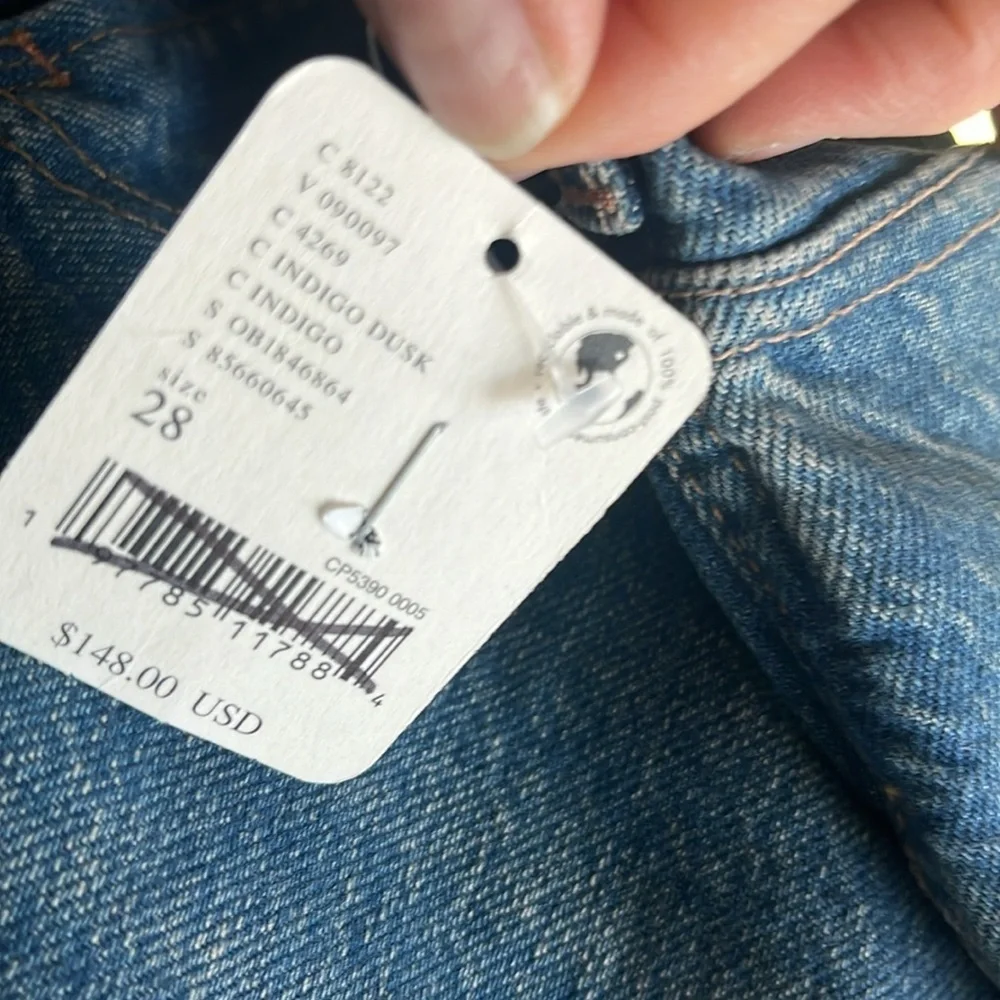Free People Loren High Rise Carpenter Barrel Jeans Size 28 NWT